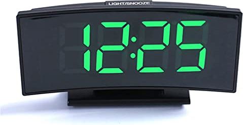 YHUA Elektronische Wekker Temperatuur Display Snooze Nachttafel Horloge Groot Scherm LED Tijdweergave Office Desktop Klokken Gift (Color : B, Size : One size)