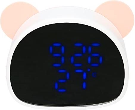 Spacmirrors LED Digital Electronic Mirror Alarm Clock Sound Control Digital LED Display Desktop Calendar Table Clock