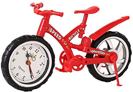 Hinleise Miniatuur Fiets Vorm Wakker Tijd Display Wekker Decor Gift Wekkers Wecker Fiets Vorm Home Decor - Rood - 1 Pc