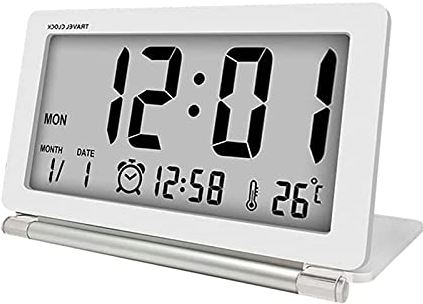 zinhsq Digitale kalender Alarm Day Clock - met 8"Groot scherm display, am PM, 5 alarm, voor bureau, wit