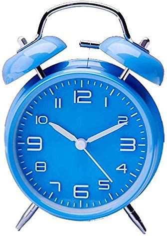 FMHCTA Wekker, elektrische klokken gemaakt voor slaapkamer, nachtkastje (kleur: blauw) (blauw)