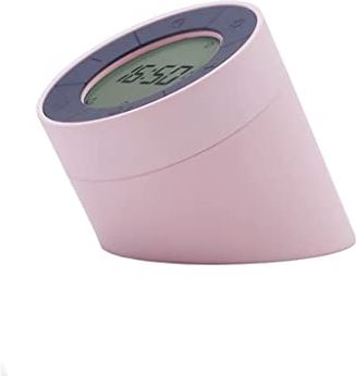 FMHCTA Decoratieve mute-wekker met nachtlampje 2 Alarminstelling Snooze-functie Digitale bureauklok met achtergrondverlichting voor nachtkastje Eenvoudig in te stellen (roze)