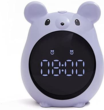 FMHCTA Decoratieve dierenwekker met spraakbediening en snooze Slaapkamer Mute-wekker met countdown 2 Alarm instellen Eenvoudig in te stellen (B)