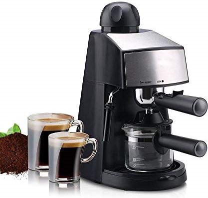 FMOPQ Coffee Maker,Portable Semi-Automatic Steam 5Bar Espresso Electric Coffee Machine,Small 6-Cup Drip Coffee Maker Compact Coffee Pot Brewer Machine