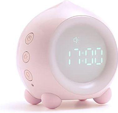 FMHCTA Perzikvorm Wekker Bluetooth-luidsprekerfunctie Digitale klok Slaap Nachtverlichting Wekkers dempen (kleur: B, maat: één maat) (C één maat) (B één maat)