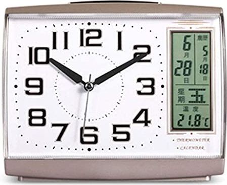 FMHCTA Wekker Lcd-weergave Datum Temperatuur en vochtigheid Digitaal display Slaperig nachtlampje Slaaptimer (kleur: C) (A)
