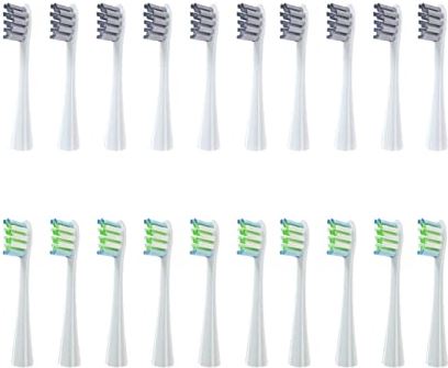 SHAOZI YanB6 vervangende tandenborstelkop compatibel met Oclean SE+/Air/One/Z1/F1/X/X Pro serie Sonic elektrische tandenborstel diep schoon 10 stks/20 stks/30 stuks (kleur: 10 grijs 10 wit)