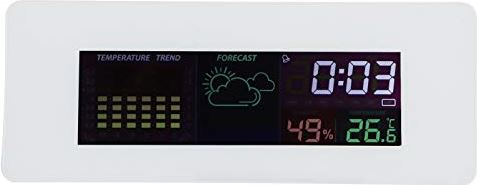 FUIK Wekker, Thermometer Hygrometer Multifunctionele kalenderweergave met alarmfunctie voor volwassenen voor thuis Slaapkamer Woonkamer