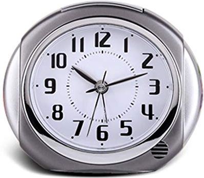 TOMYEUS tafelklok Creative Silent Alarm Clock moderne minimalistische wekker batterij aangedreven met achtergrondverlichting Snoozefunctie elektronische klok Student Bedside Klok Decoratie Bureauklok