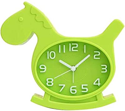 FMHCTA Wekker Kinderwekker, kinderslaaptrainerklok, beltonen, slaaptimer met digitale thermometer (kleur: roze) (groen)