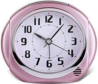 TOMYEUS tafelklok Alarm Clock Eenvoudige elektronische klok batterij aangedreven, met achtergrondverlichting, Children's Bedroom Wekker, Snooze Functie Decoratie Bureauklok (Color : Pink)