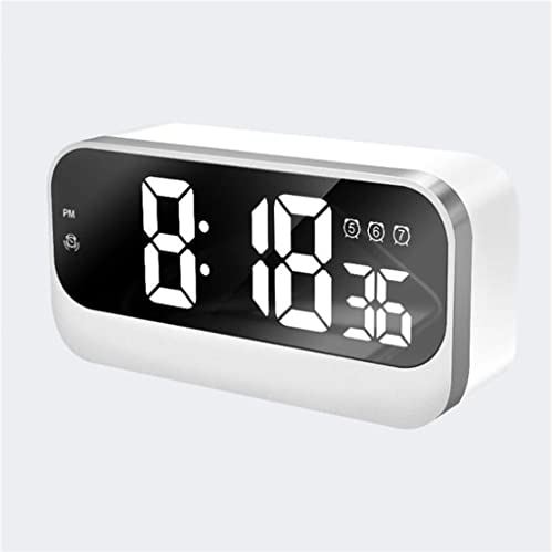 VCFDZCFD Wekker Automatische helderheid LED Digitale klok Weekdag Alarmen Uitschakelen Tijd Tabel Klok Woondecoratie (Kleur: B) (D)