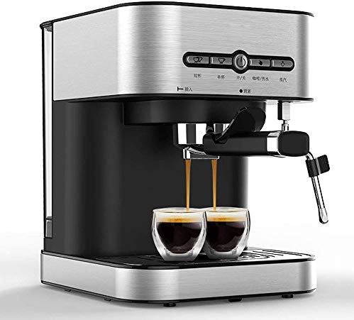 FMOPQ Coffee Maker, 15 Bar Espresso Machine, with Cappuccino System, Can Make Milk Foam, Stainless Steel Italian Intelligent Coffee Maker for Home Office