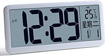 TYPIS Wekker voor studenten, slimme klok, klok, klok, woonkamer, creatieve huismode, eeuwigdurende kalender, nachtklok, elektronische klok