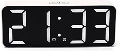 YHUA Digitale wekker 2 Alarmen Snooze Electronic LED Klok 3 Display-modi met achtergrondverlichting Table Clock for woonkamer