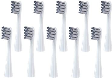 SHAOZI YanB6 Vervangbare elektrische tandenborstelkoppen compatibel met alle Oclean X/X PRO/Z1/F1/One/Air 2/SE zachte DuPont Bristle vervangende mondstukken (kleur: 10 stuks grijs)