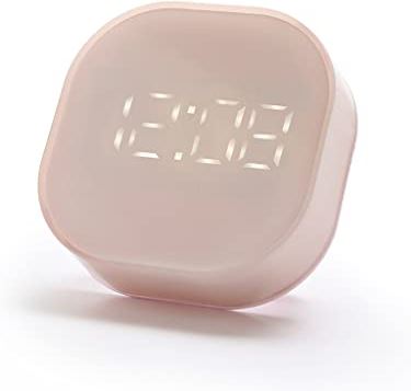 Spacmirrors Electronic Square Silent Bedside Alarm Clock Intelligent Temperature Sensing Desk Clock Home Decor