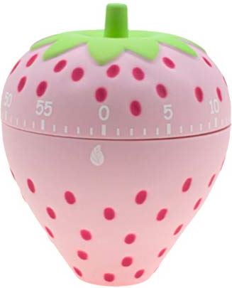 MGUOTP Kookwekker Fruitvorm Mechanische timer Bakken Kooktimer Afteltimer 60 minuten Herinneringen-Pink