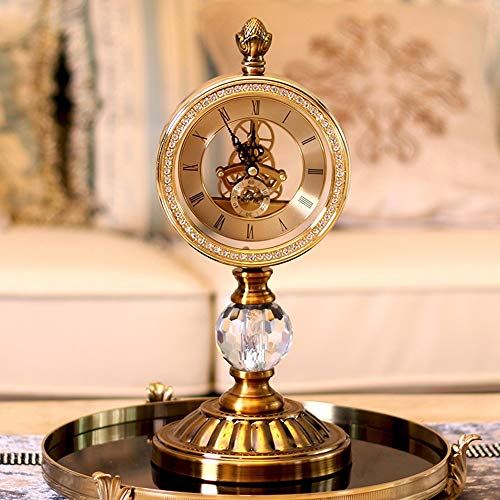 Jrechio Wekkerklokken Europees Horloge Decoratie Woonkamer Nordic Woninginrichting Klok Pendulum Clock Desktop Pendulum Crystal Clock Decoration zhengqiang