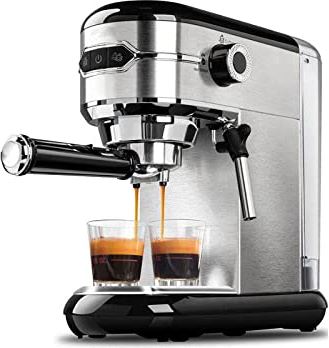 ZHANGTAOLF Volledig automatisch roestvrijstalen espressomachine, Milk Frather Smart Coffee Machine voor thuisgebruik, programmeerbaar, temperatuurregeling, warm watersysteem
