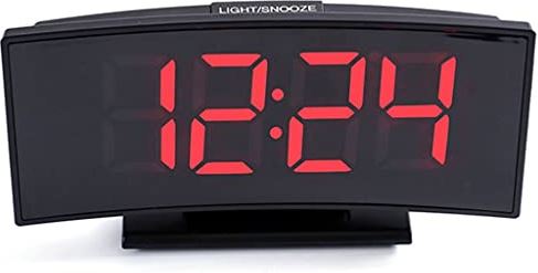 YHUA Elektronische Wekker Temperatuur Display Snooze Nachttafel Horloge Groot Scherm LED Tijdweergave Office Desktop Klokken Gift (Color : C, Size : One size)