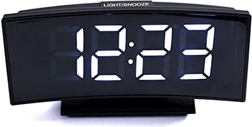 YHUA Elektronische Wekker Temperatuur Display Snooze Nachttafel Horloge Groot Scherm LED Tijdweergave Office Desktop Klokken Gift (Color : A, Size : One size)