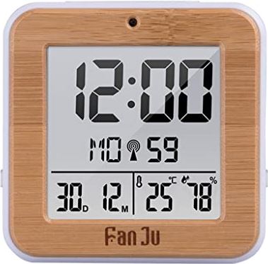 SDGJHKPMHF Digital Alarm Clock LED Temperature Dual Alarm Clock Automatic Backlight Snooze Date Desktop Desk Clock (Color : B, Size : 8 * 8 * 3.5cm) (A 8 * 8 * 3.5cm)