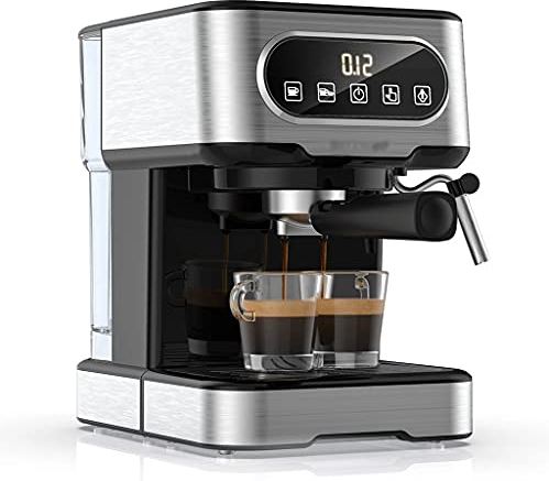 FMOPQ Coffee Machine 20 Bar Milk Frother Kitchen Appliances Electric Foam Cappuccino Coffee Maker