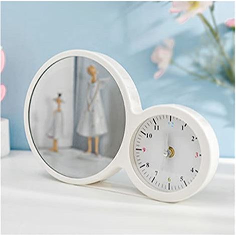 Spacmirrors Alarm Clock with LED Light Round 3D Photo Frame Desk Decoration Bedside Smart Clocks