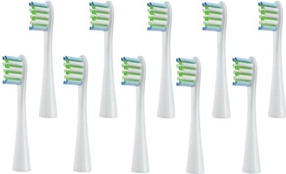 SHAOZI YanB6 Vervangbare Elektrische Tandenborstelhoofden Compatibel Met Alle Oclean X/X PRO/Z1/F1/One/Air 2/SE Zachte DuPont Bristle Vervangende Nozzles (Kleur: 10 stks Wit)