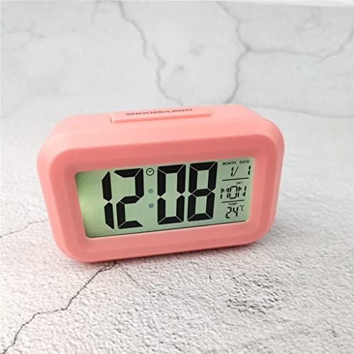 Spacmirrors Mini Music Digital Alarm Clock Backlight Snooze Mute Calendar Desktop on Table Clocks Temperature Electronic Led Clocks