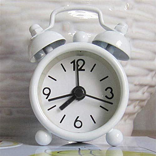 Lwieui-NZ Mini Wekker Klassieke Vintage Wekker Elektronische Bureautafel Horloge Mechanische Wekker Klassieke Eenvoudige Wekker (Kleur: Wit, Maat: Eén maat)