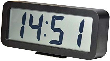 Lwieui-NZ Mini Wekker Boutique Grote Desktop Wekker Eenvoudige Alarm Mute Nachtkastje Klok Slaapkamer Kantoor Wekker Creatief Cadeau Klassiek Eenvoudige Wekker (Kleur: Zwart, Maat: 18,7x8,2x4cm)