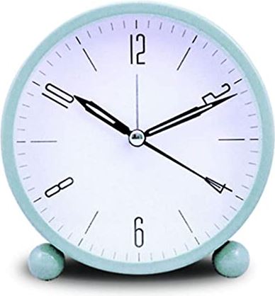 FMHCTA Retro mechanische wekker ronde dubbele metalen decoratie moderne decoratieve bel digitale klok horloges (Kleur: Rood) (Groen)