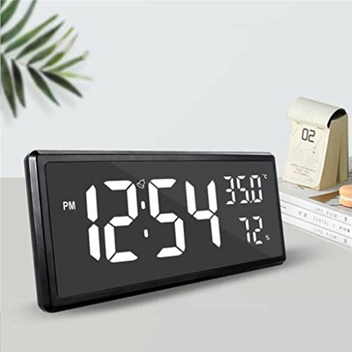 Spacmirrors Digital Alarm Clock Humidity Temperature Brightness Darkens at Night Power-Off Memory Table Clocks LED Clock