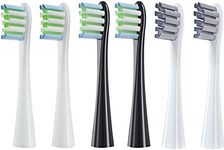SHAOZI YanB6 Vervangbare elektrische tandenborstel borstelkoppen compatibel met alle Oclean X/X PRO/Z1/F1/One/Air 2/SE zachte DuPont Bristle vervangende mondstukken (kleur: 2wit 2zwart 2grijs)