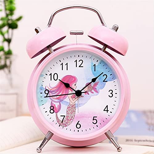 ERTDYJNAFGHMM Super Loud Sound Small Alarm Clock Mute Bedside Luminous Alarm Clock Bedroom Clock3 Inches, 4 Inches (Color : A, Size : 3 inches) (B 4 inches)