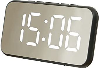 FMHCTA Digitale wekker, multifunctioneel alarm Eenvoudige bediening LED-display op volledig scherm Elektronische klok (rood) (wit) (wit)