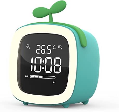 FMHCTA Wekker Kleine wekker voor studenten met nieuwe elektronische desktopklok voor kinderen en Watch Boy Slimme multifunctionele wekkerklokken (D 7,9 cm)