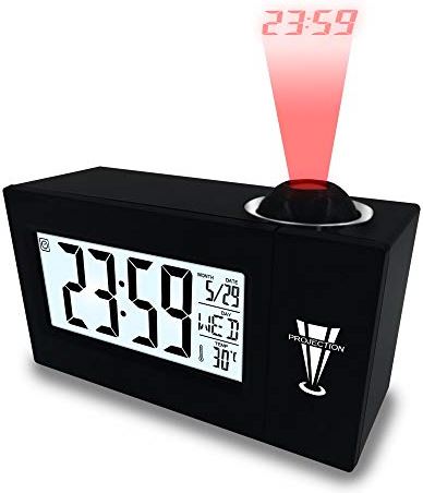 BSJBW Mode Creatieve Projectie Wekker Elektronische Wekker Creatieve Multifunctionele LED Display Talking Clock