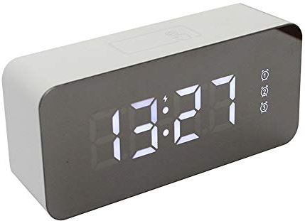 Lwieui-NZ Mini Wekker Eenvoudige Wekker, Smart LCD Digitaal Display, Stille Wekker Met Snooze Nachtlampje, Kan worden ingericht voor Moderne Woonkamer Klassieke Eenvoudige Wekker