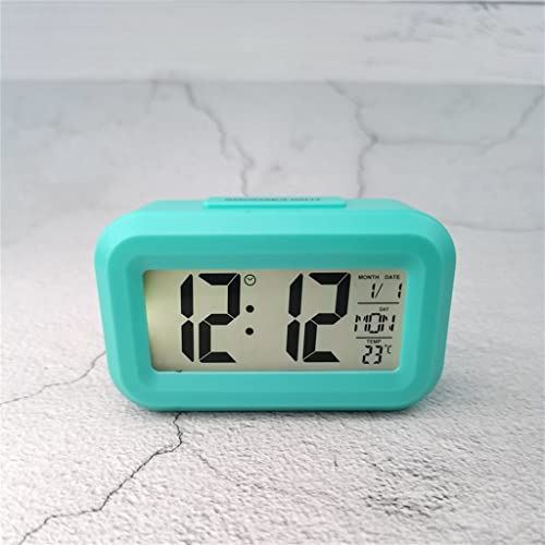 Spacmirrors Mini Music Digital Alarm Clock Backlight Snooze Mute Calendar Desktop on Table Clocks Temperature Electronic Led Clocks