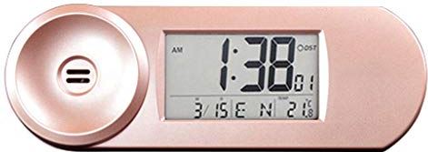 FMOGGE Bureauklok Elektronische Kleine Wekker Thermometer Tafel Lcd Digitale Klok Kalenderweergave Met Achtergrondverlichting Desktopklok