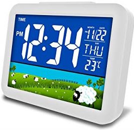 TYPIS Voice Control LED Digitale Wekker USB Opladen Lcd Bureau Display Thermometer Kalender Wekker Nachtlampje Home Decor