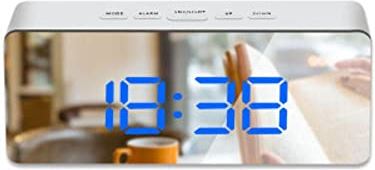 DAPERCI LED Digitale Wekker Horloge Spiegel Tafel Elektronische Desktop Klokken USB Wakker Tijd Snooze Functie Alarm