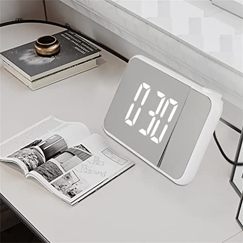 FMHCTA Digitale Wekker Projectie Thermometer Creatieve Elektronische Projectie Klok Frame Thuis (Kleur: Wit, Maat (Wit (Wit Zoals de foto laat)