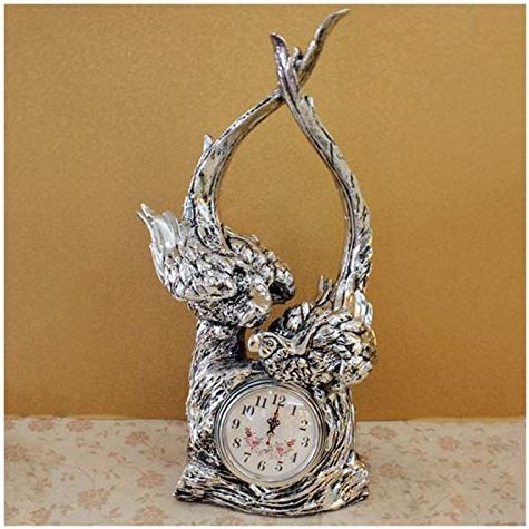 SHANGRONG Home Decorations Small Bird Clock Resin Praktische handwerk Tafel klok nieuwe huis bruiloft creatieve ornamenten wekker