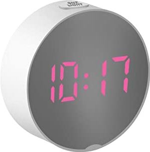 DAPERCI LED Spiegel Digitale Wekker Nachtverlichting Thermometer Wandklokken Lamp Vierkante Rechthoek Multifunctionele Tafel Horloge