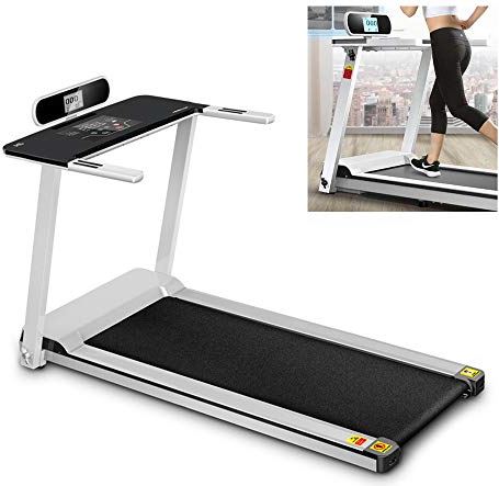 DRGKJFGDNJTRDD Lightweight Cardio Running Machine with LCD Screen, Portable and Speeds Fitness Treadmill, Foldable Gym Home Fitness Equipment