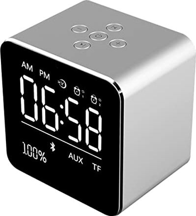 FMHCTA Digitale wekker -LED's - USB-oplaadpoorten, Bluetooth, eenvoudige sluimerfunctie, wekkers voor nachtkastjes in de slaapkamer (kleur: C) (A) (B)
